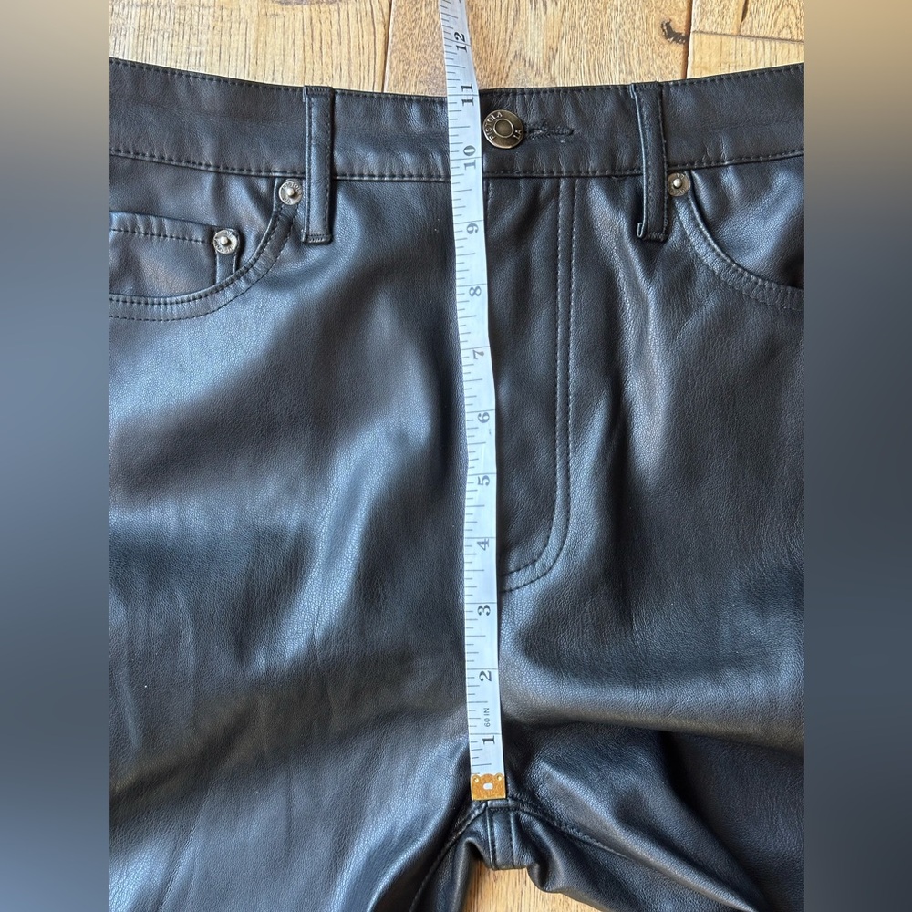 Pistola Aline High Rise Skinny Faux Leather Pants in Onyx size 27 - Picture 10 of 12